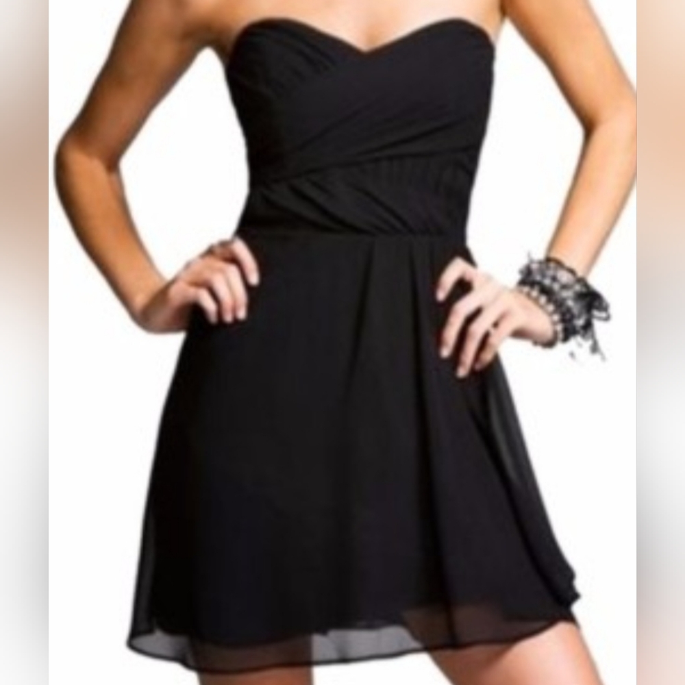 Express Women's Black Strapless Mini Dress Sz 4